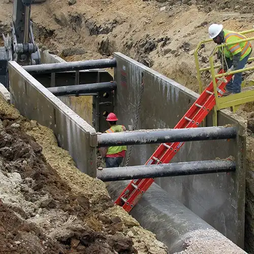 luby shoring for utilities